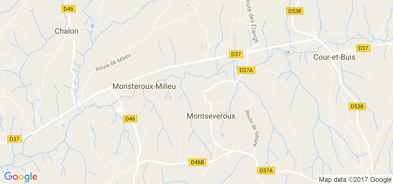 map de la ville de Montseveroux