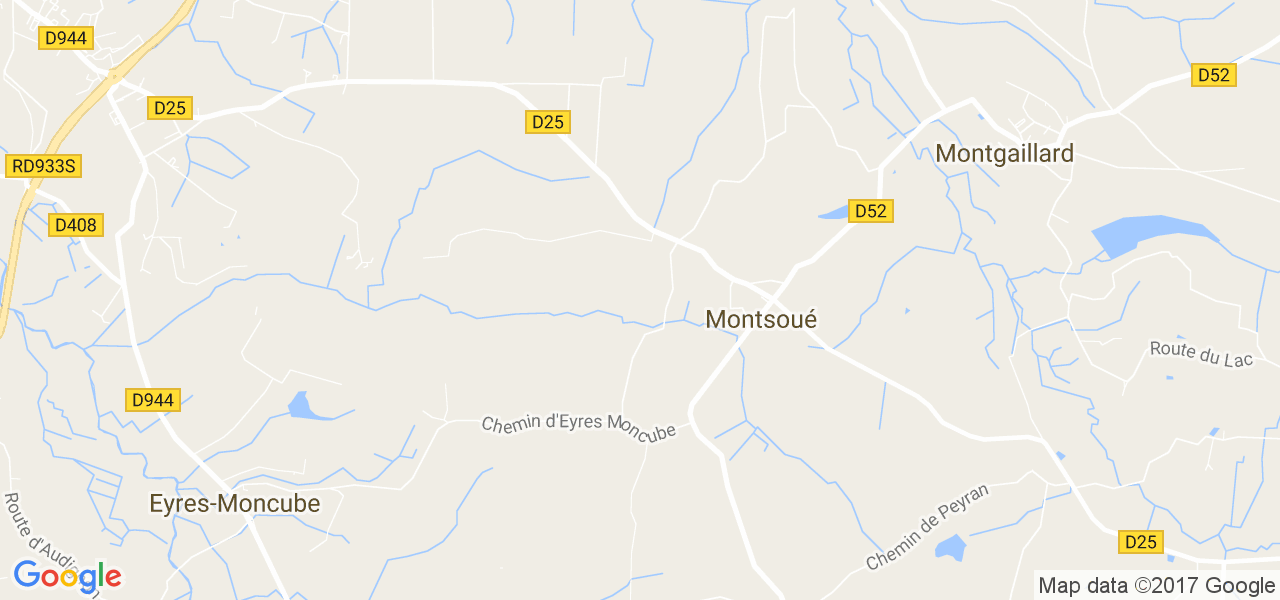 map de la ville de Montsoué