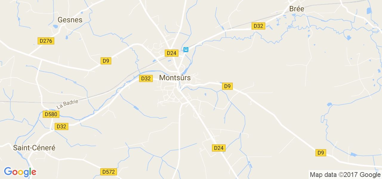 map de la ville de Montsûrs