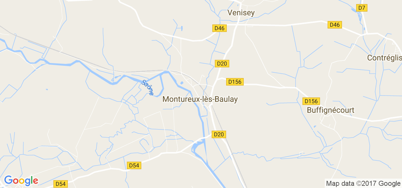 map de la ville de Montureux-lès-Baulay