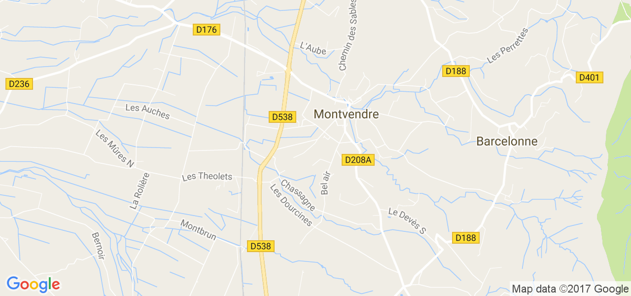 map de la ville de Montvendre