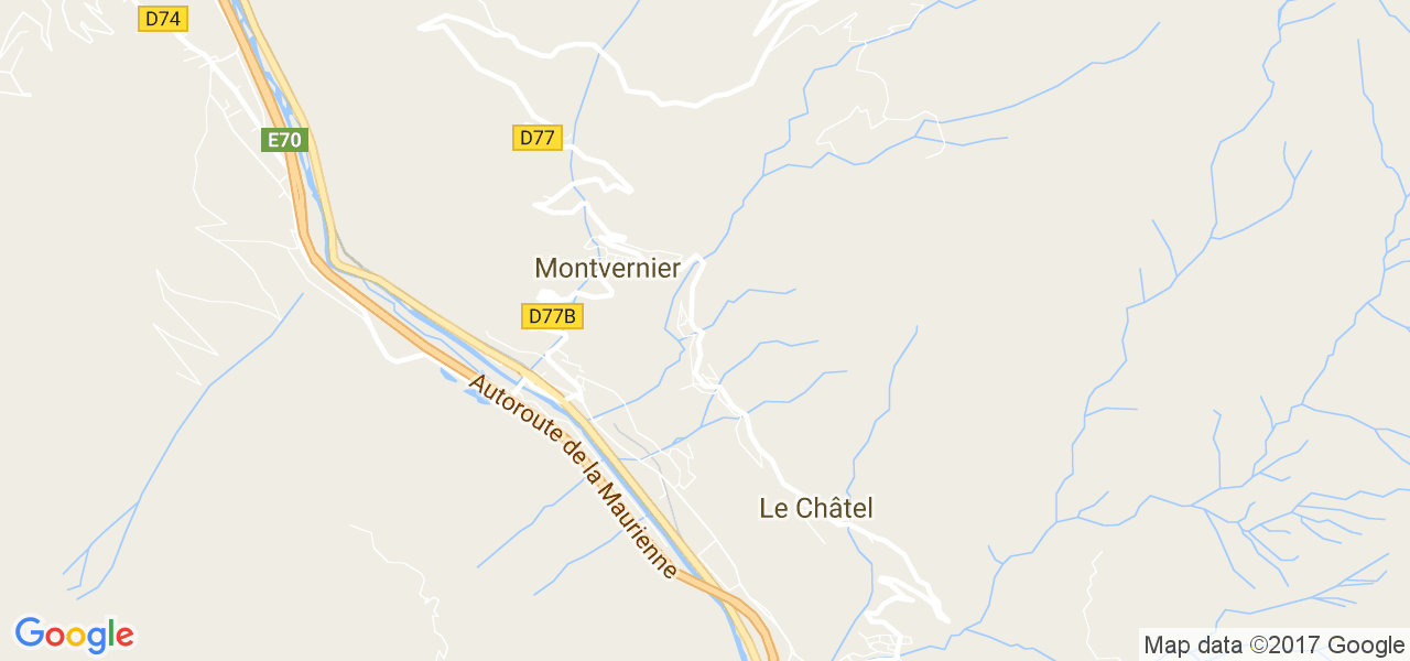 map de la ville de Montvernier