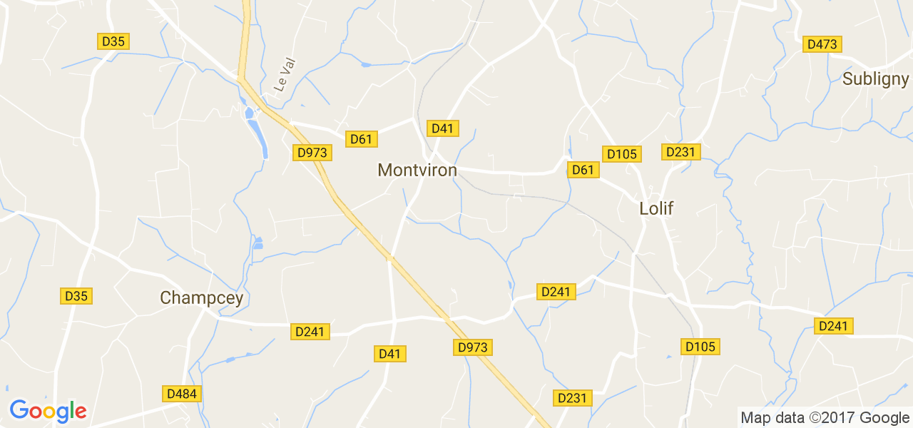 map de la ville de Montviron