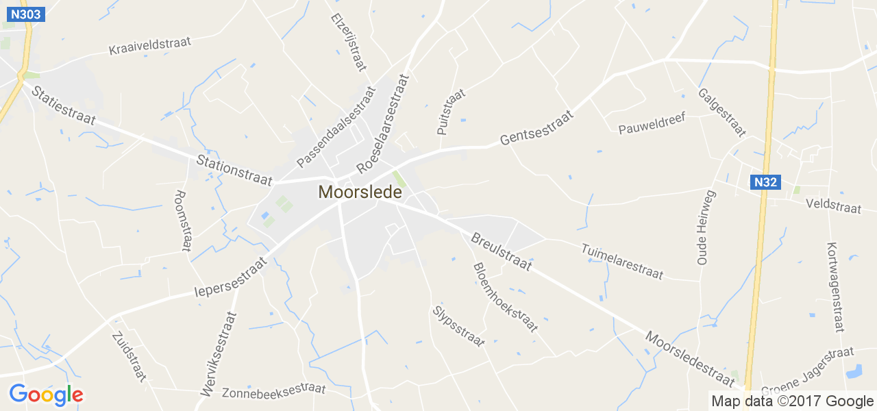 map de la ville de Moorslede