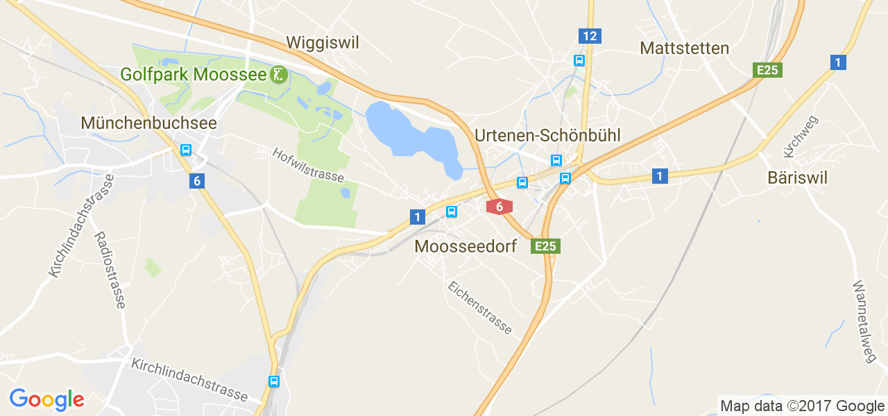 map de la ville de Moosseedorf