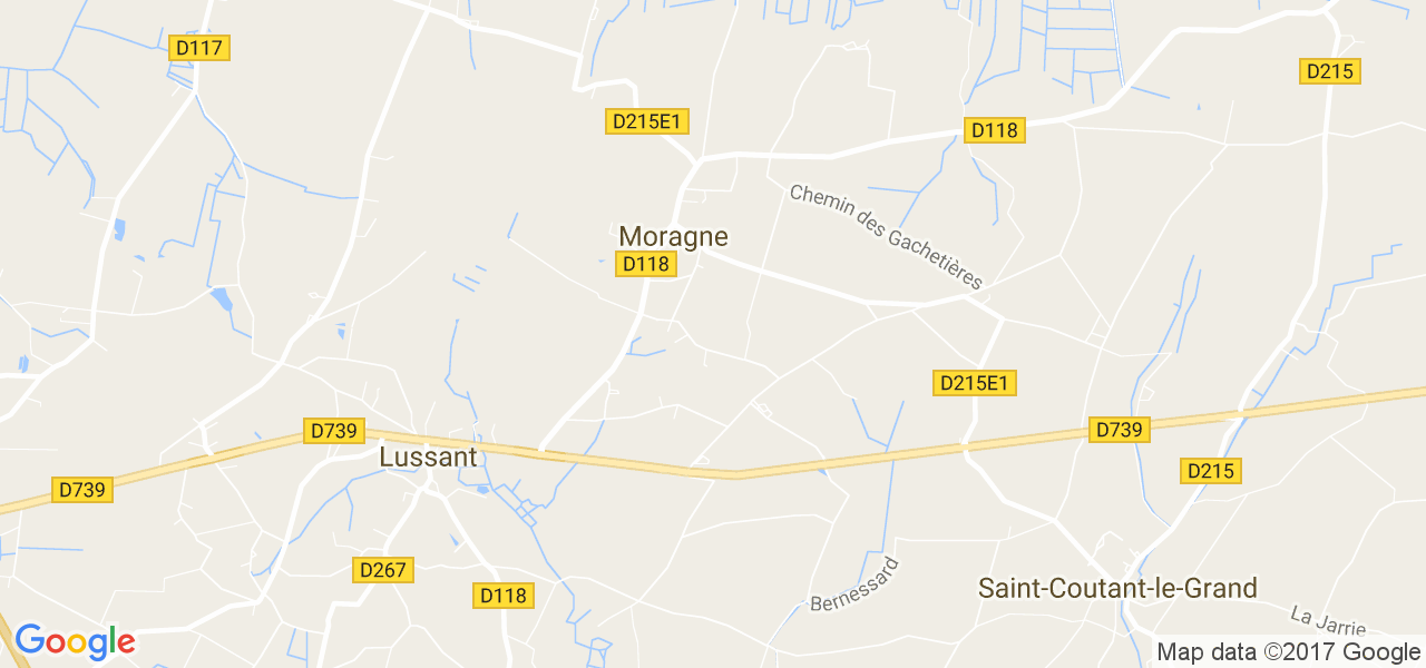 map de la ville de Moragne