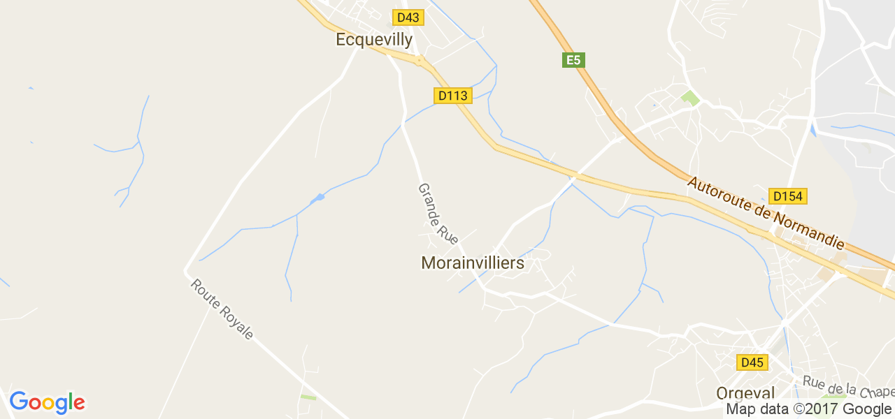 map de la ville de Morainvilliers