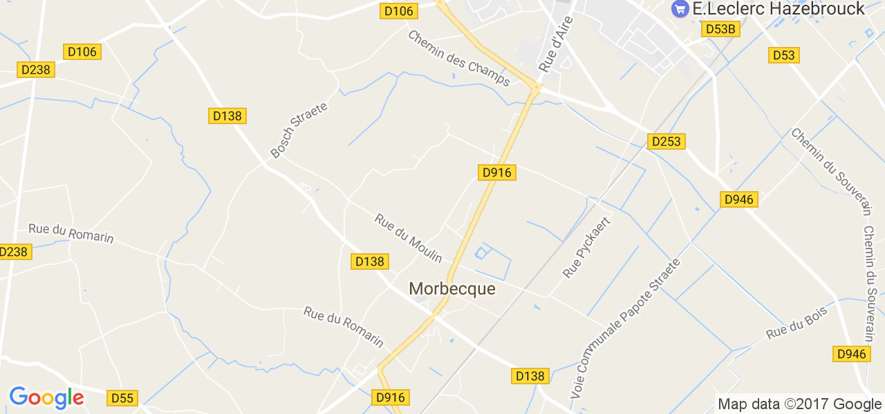 map de la ville de Morbecque