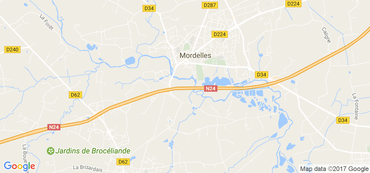 map de la ville de Mordelles