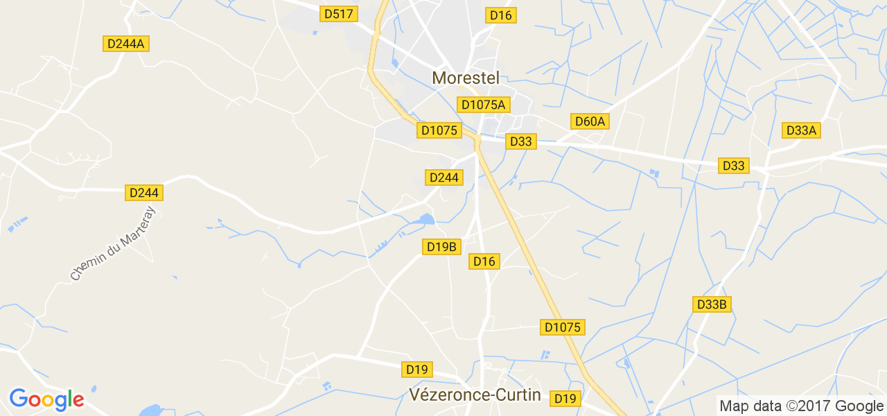 map de la ville de Morestel