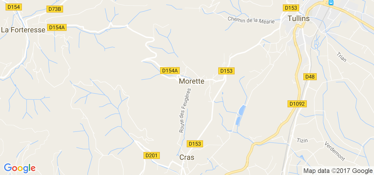 map de la ville de Morette