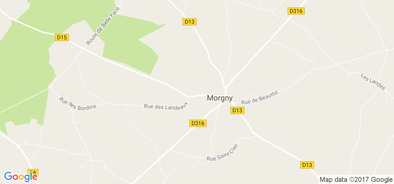 map de la ville de Morgny