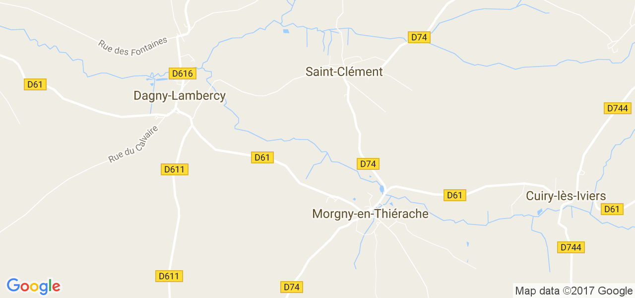 map de la ville de Morgny-en-Thiérache