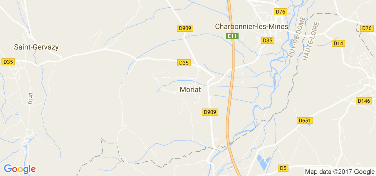 map de la ville de Moriat