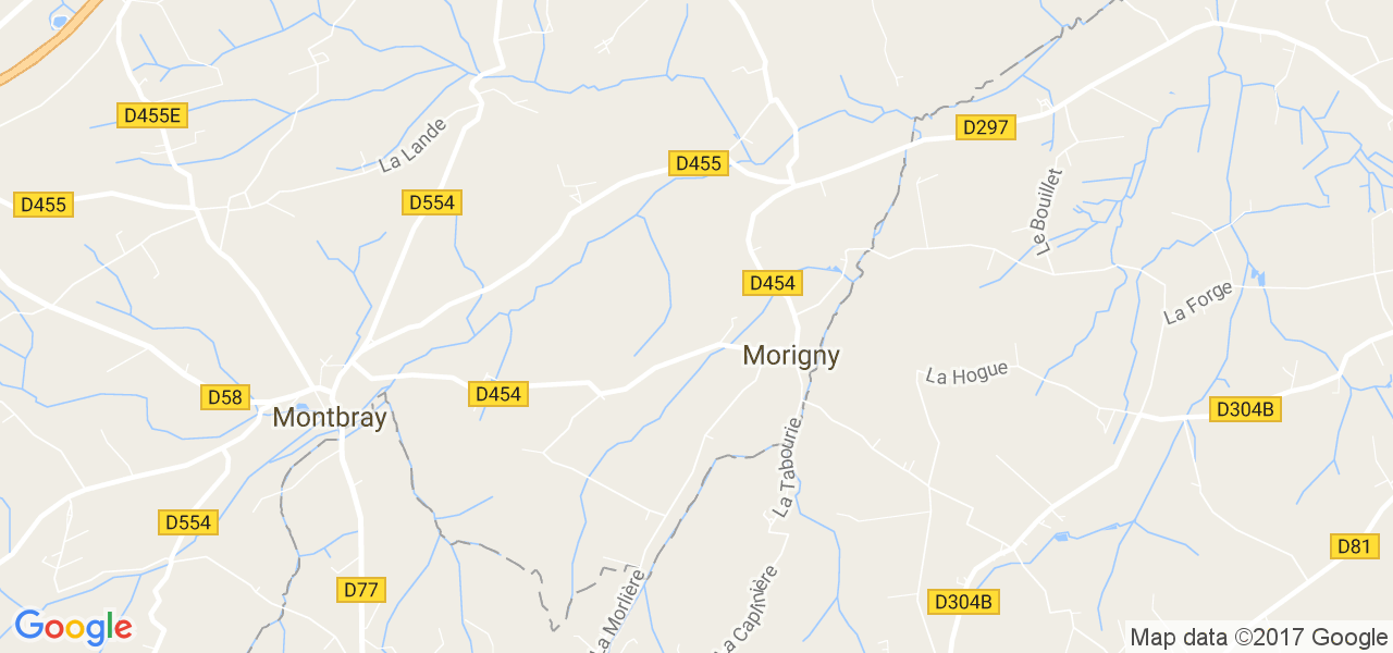 map de la ville de Morigny