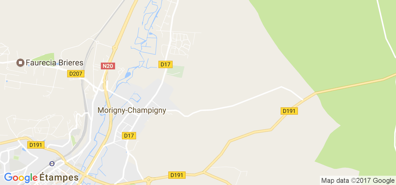 map de la ville de Morigny-Champigny