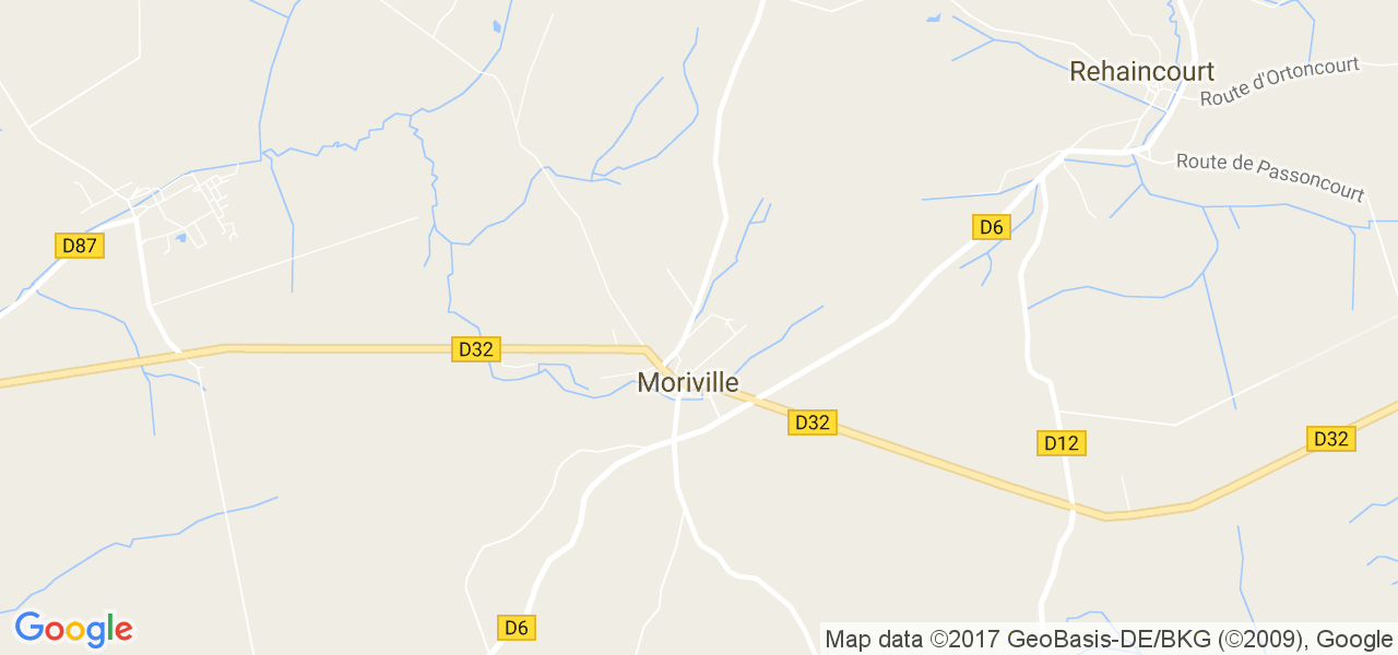 map de la ville de Moriville