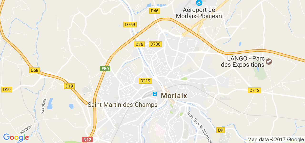 map de la ville de Morlaix