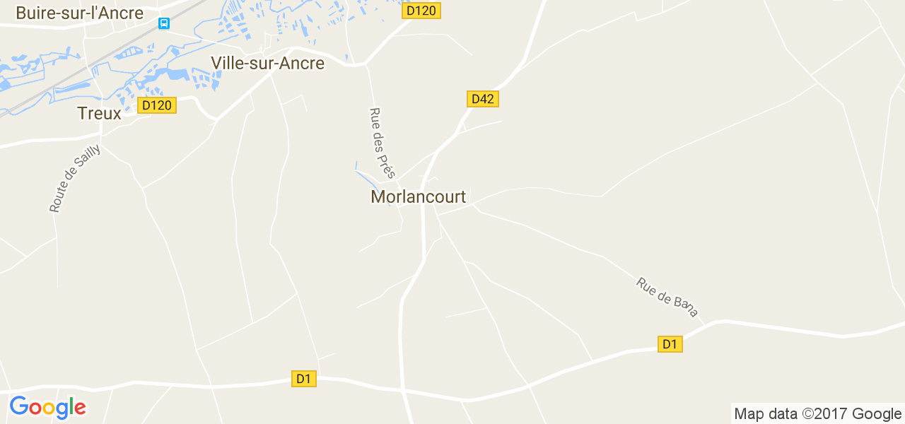 map de la ville de Morlancourt