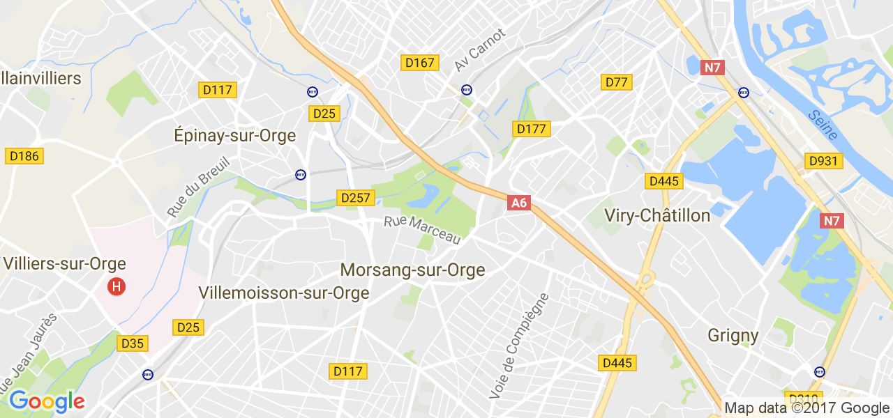 map de la ville de Morsang-sur-Orge