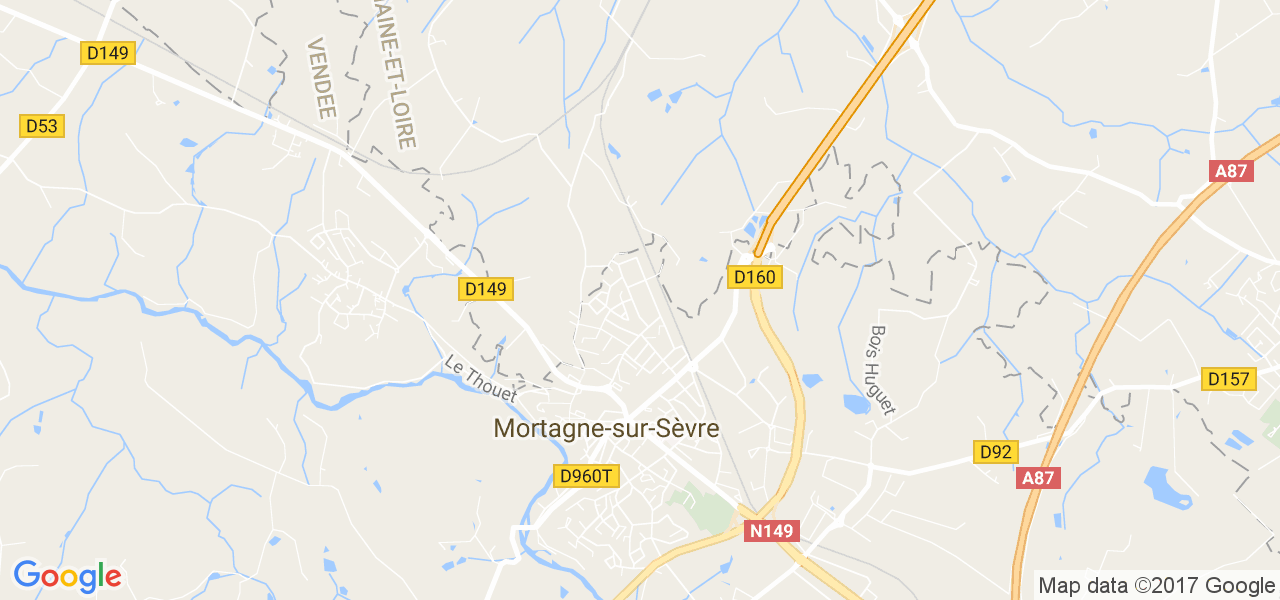 map de la ville de Mortagne-sur-Sèvre