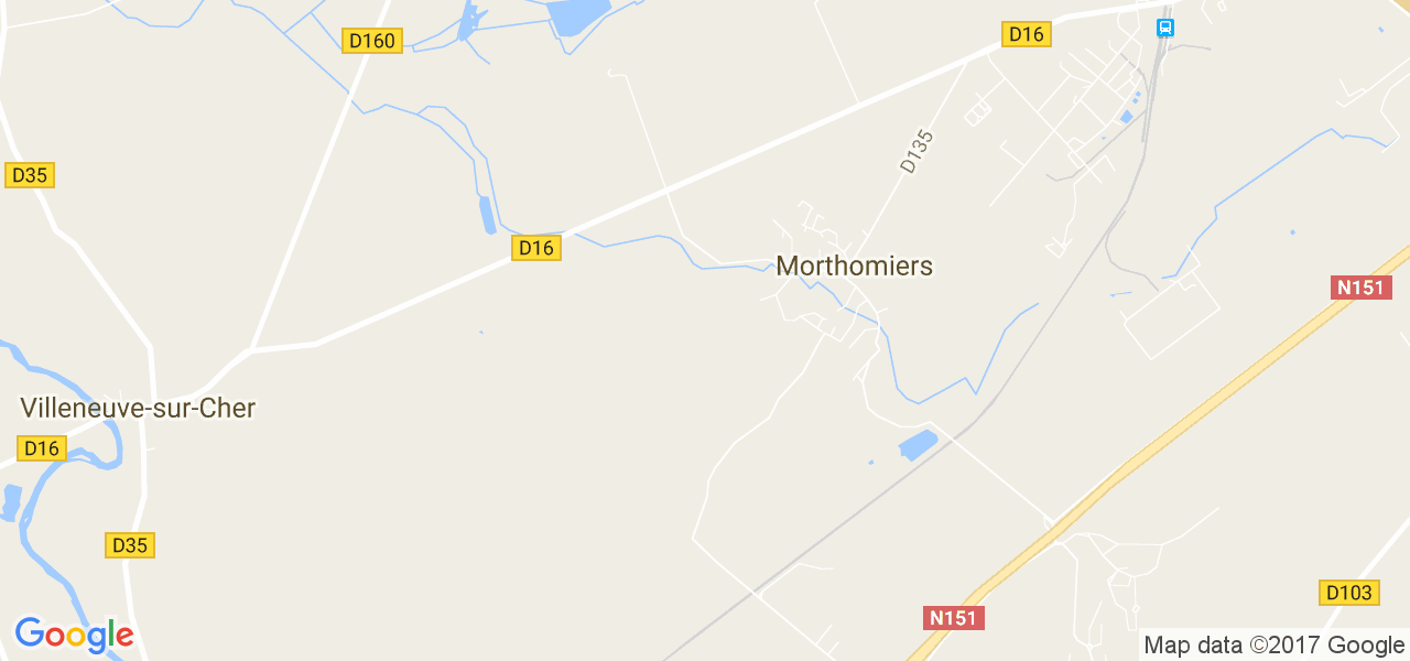 map de la ville de Morthomiers