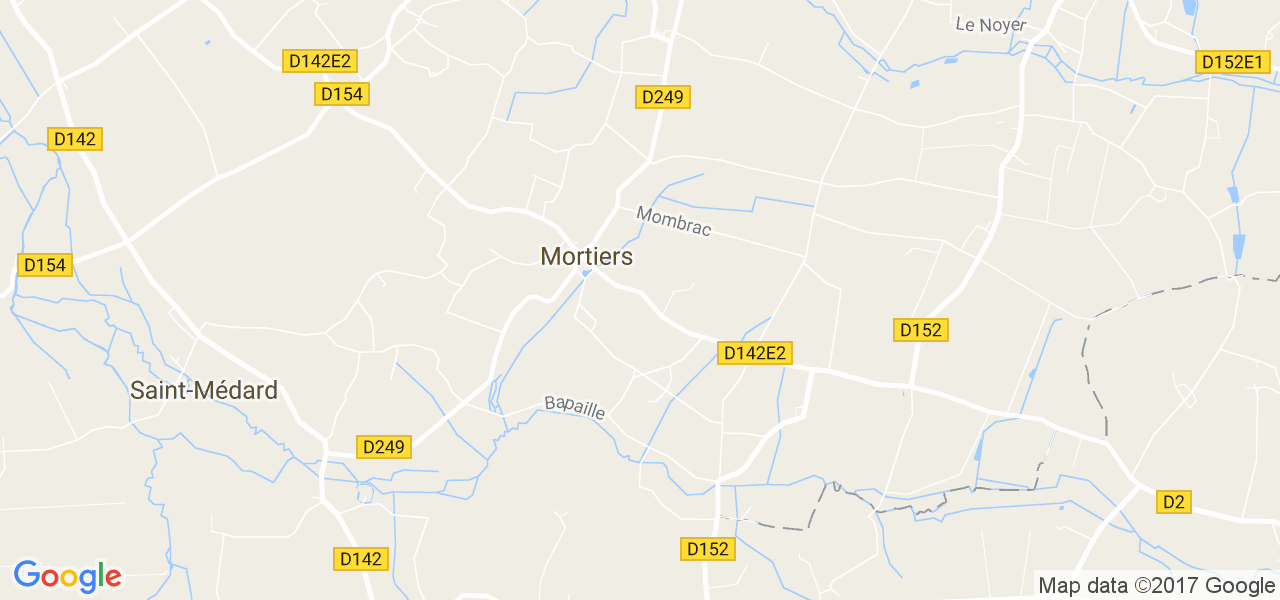 map de la ville de Mortiers