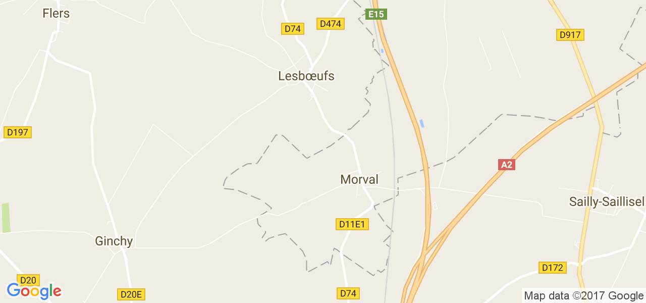 map de la ville de Morval