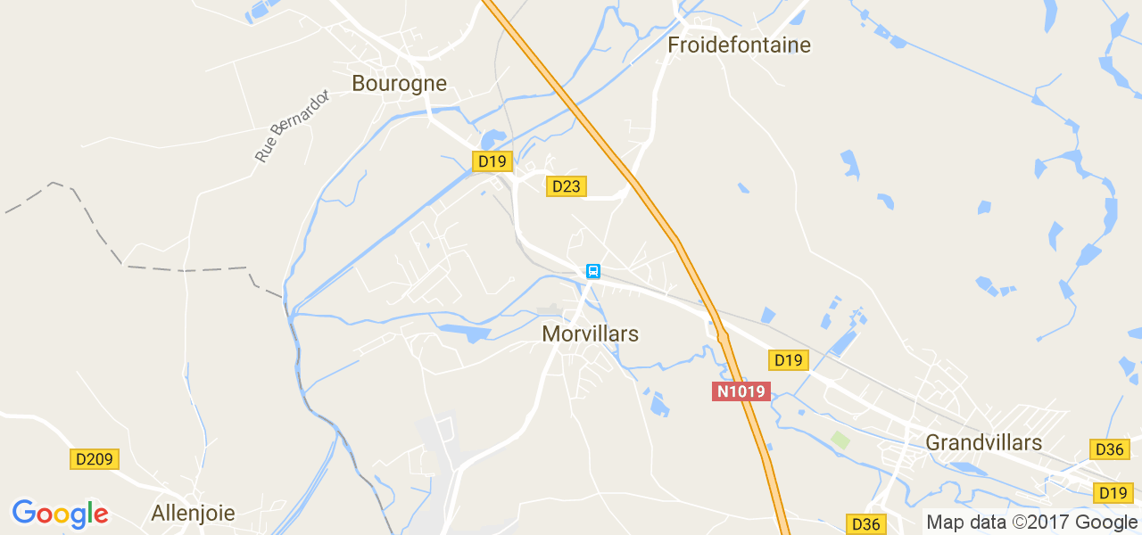 map de la ville de Morvillars