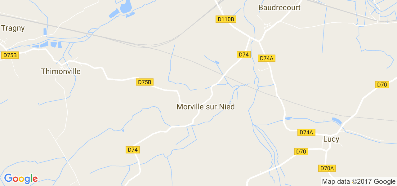 map de la ville de Morville-sur-Nied