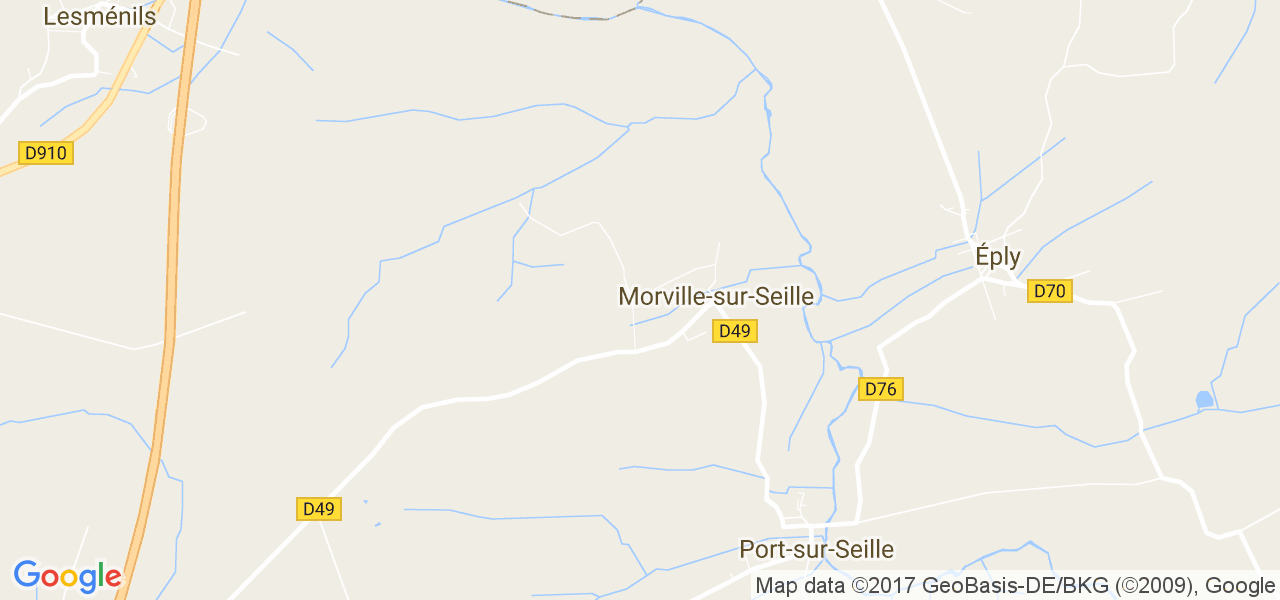 map de la ville de Morville-sur-Seille