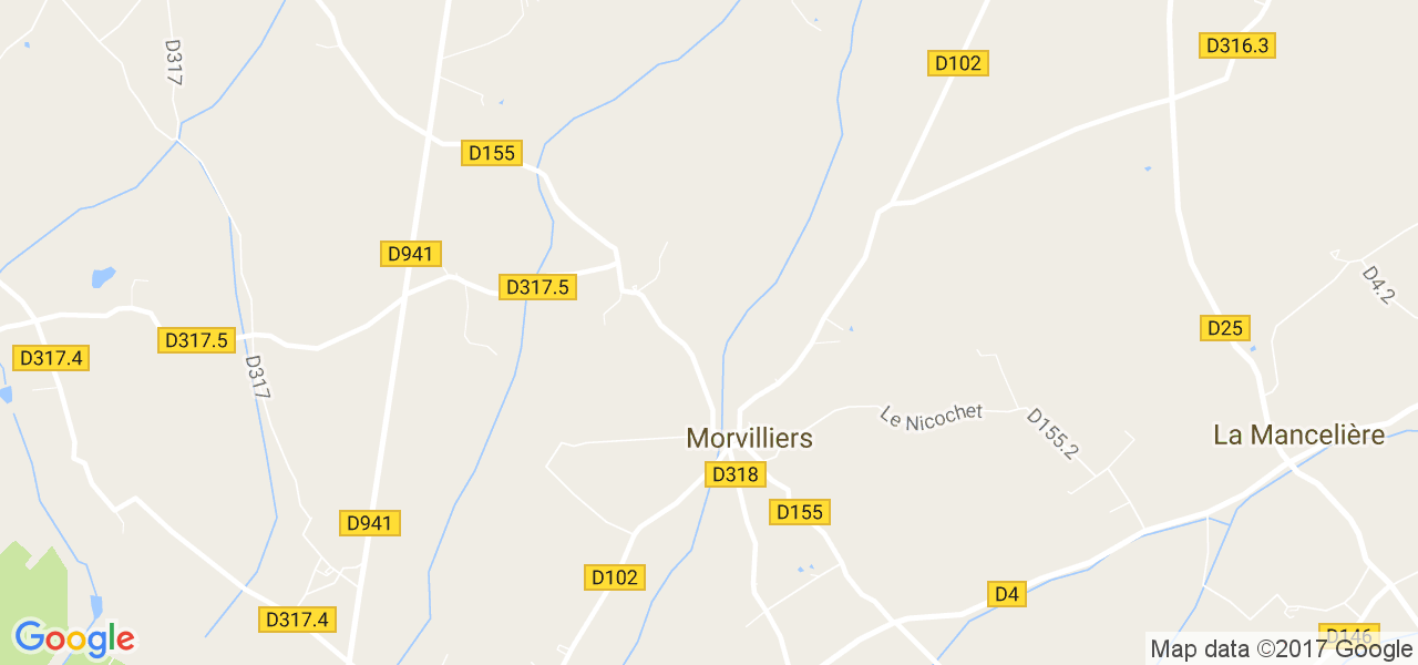 map de la ville de Morvilliers