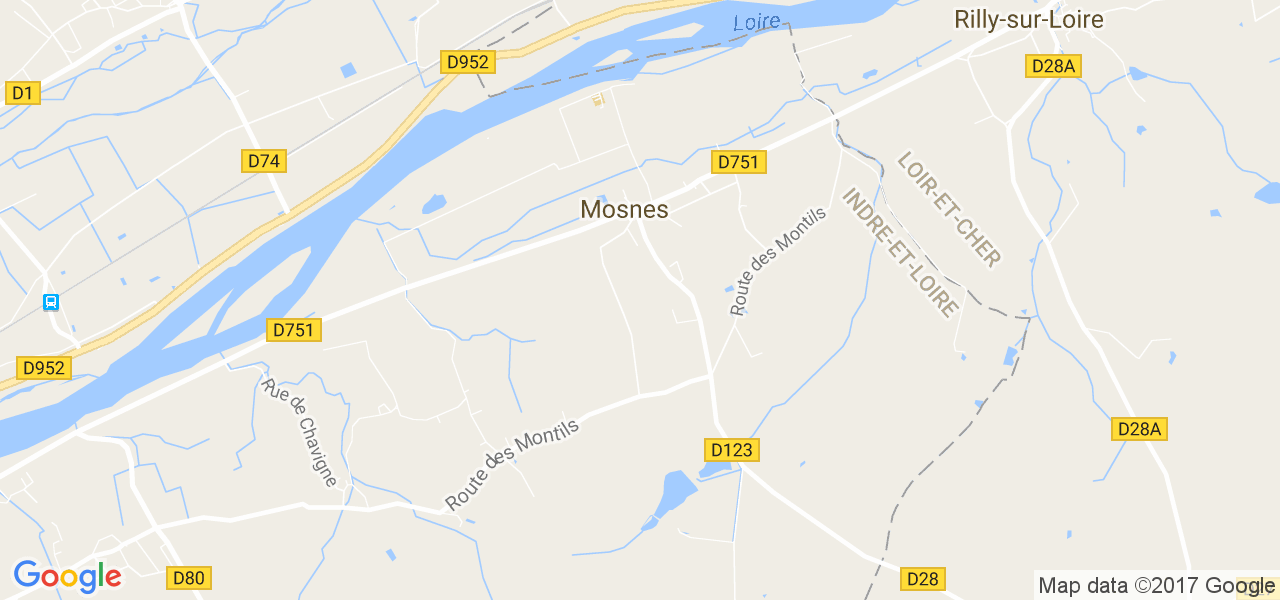 map de la ville de Mosnes