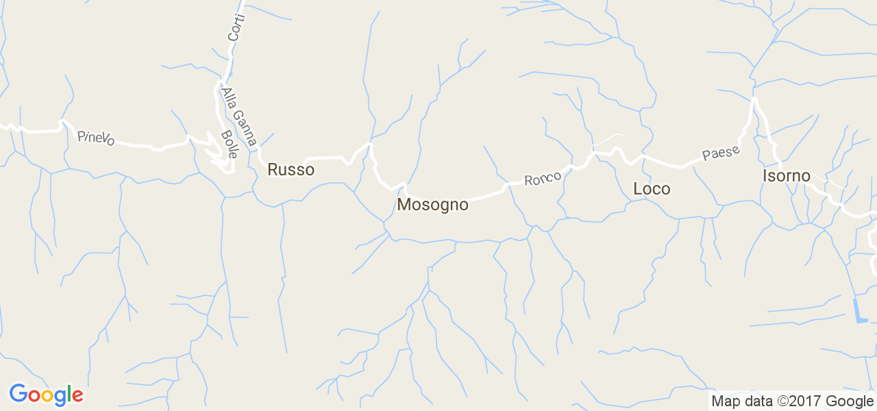 map de la ville de Mosogno