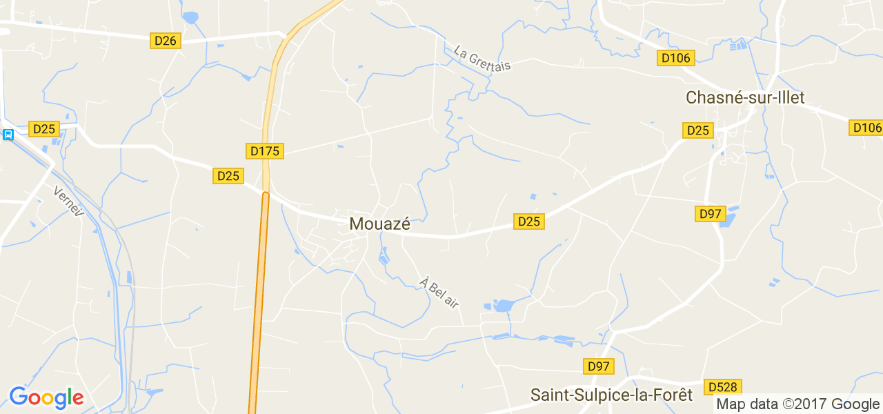 map de la ville de Mouazé