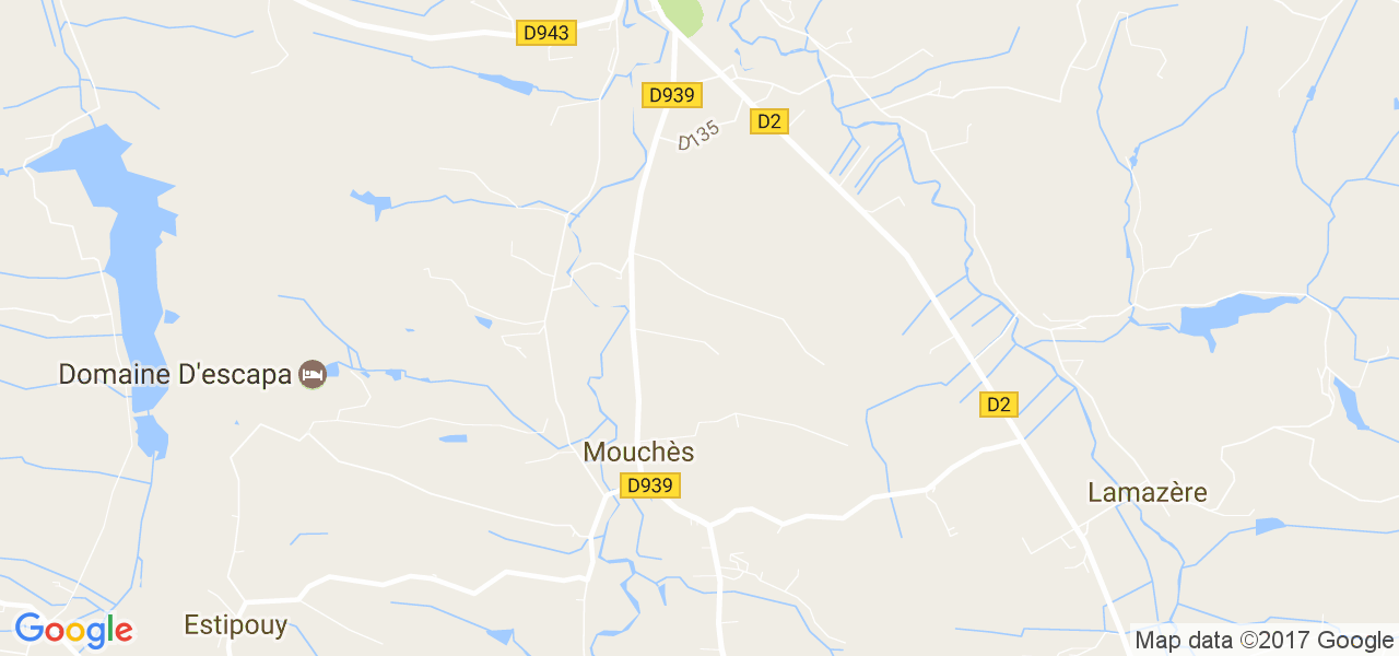 map de la ville de Mouchès