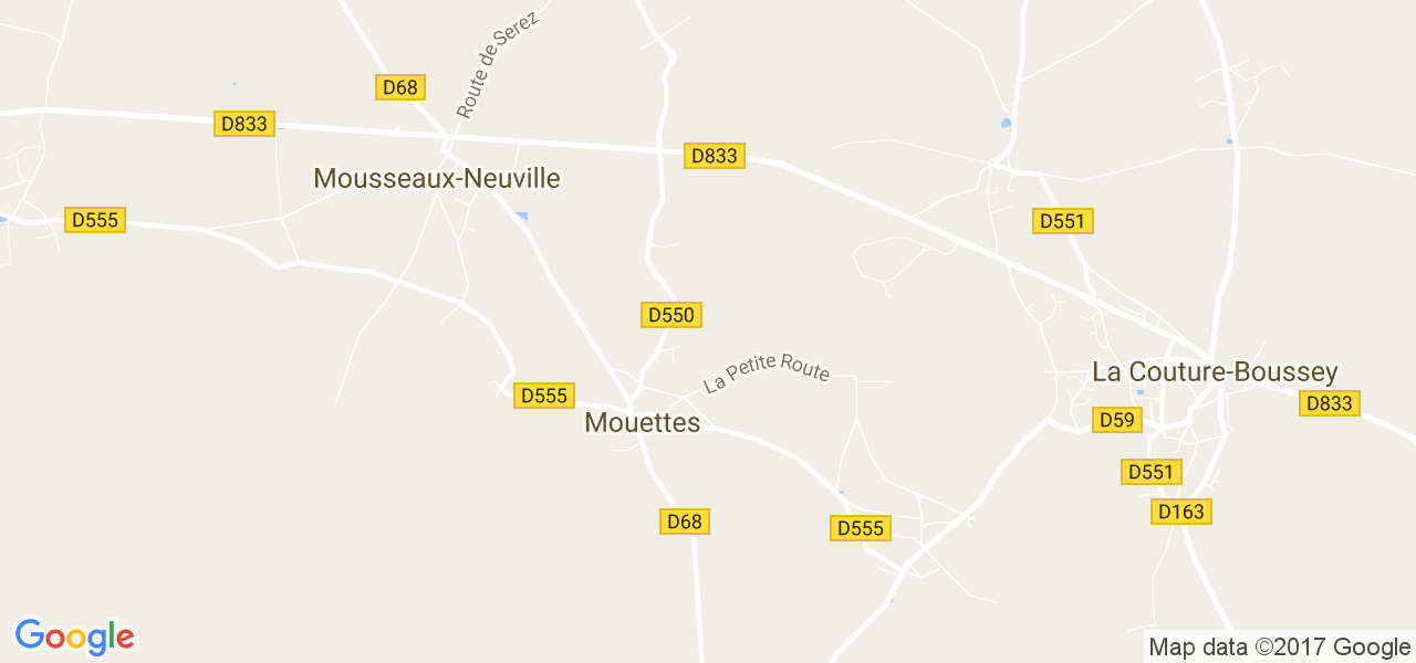 map de la ville de Mouettes