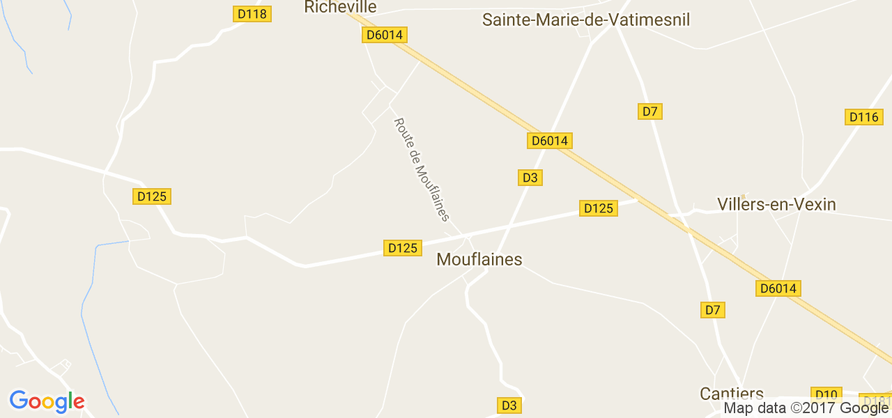 map de la ville de Mouflaines