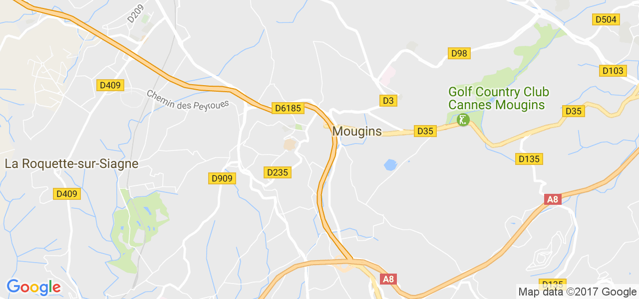 map de la ville de Mougins