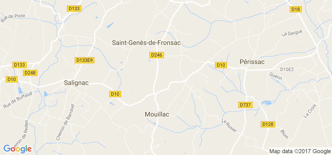 map de la ville de Mouillac