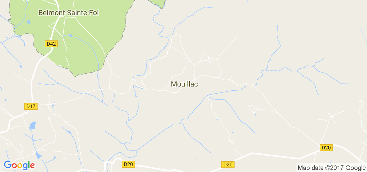 map de la ville de Mouillac