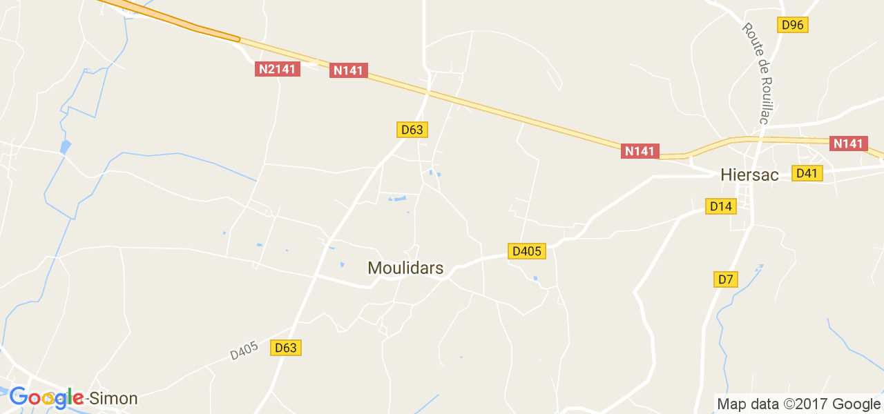 map de la ville de Moulidars