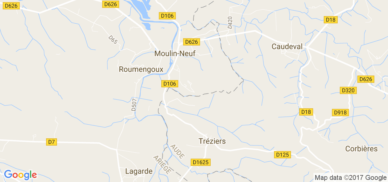 map de la ville de Moulin-Neuf