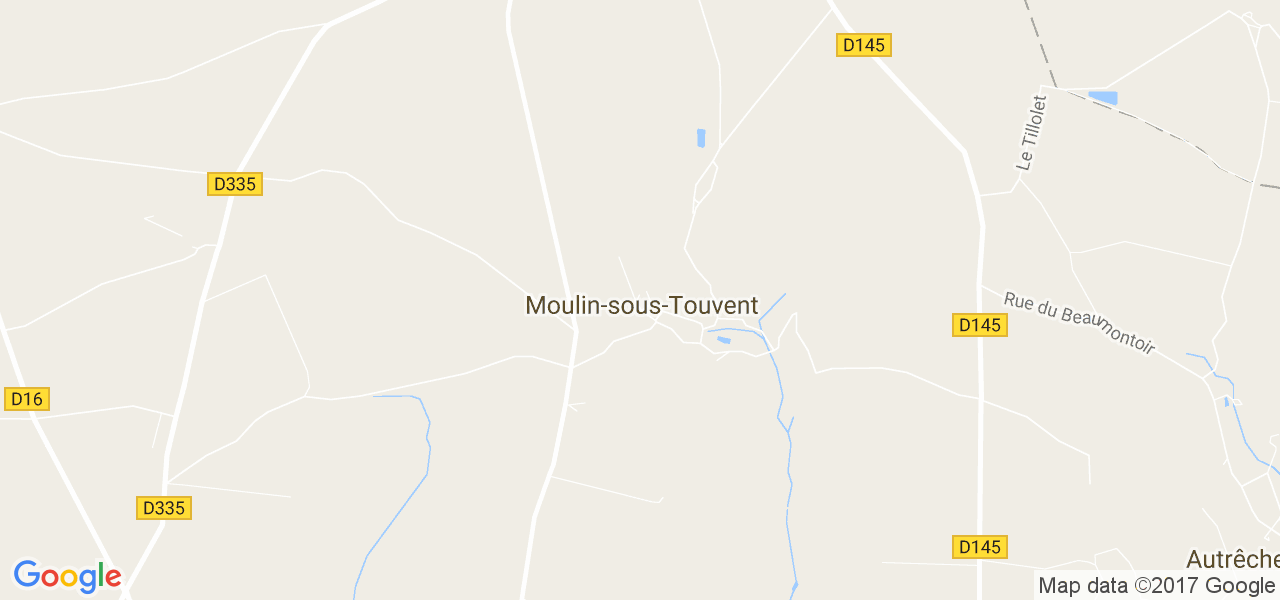 map de la ville de Moulin-sous-Touvent