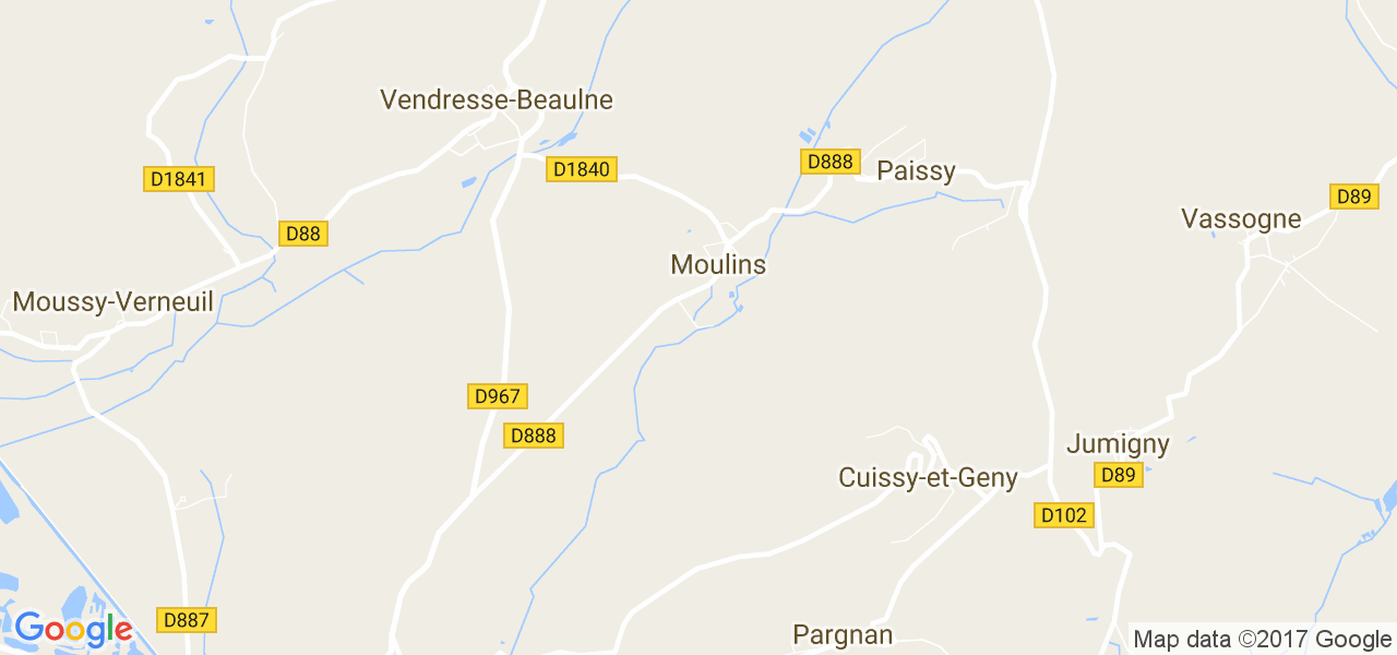 map de la ville de Moulins