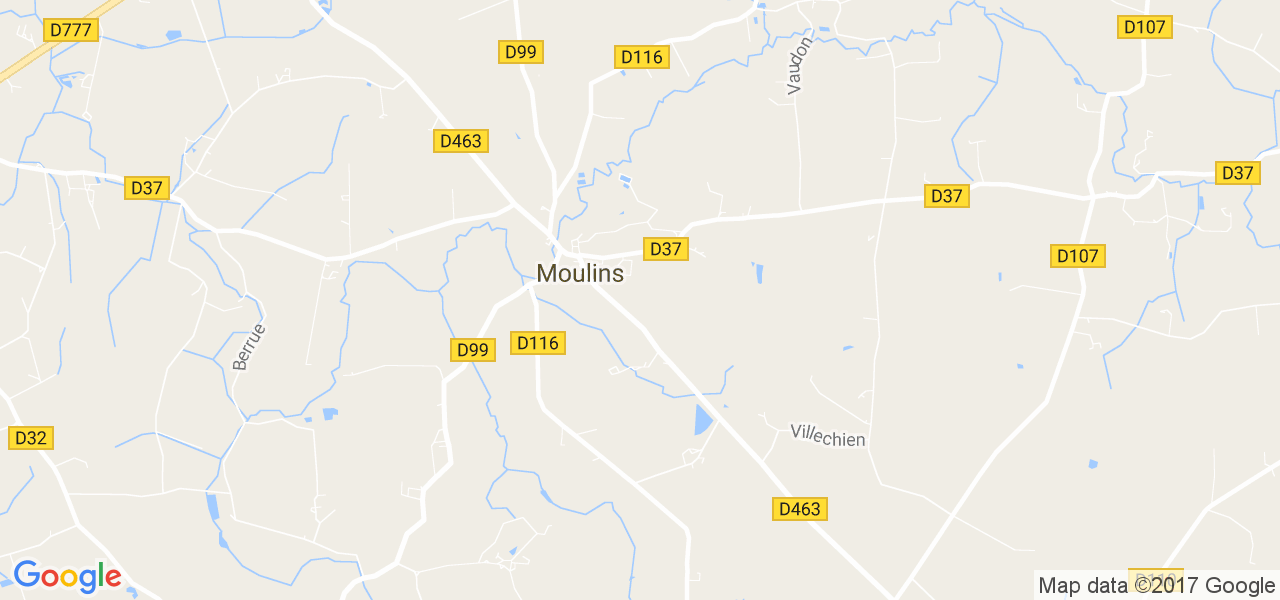 map de la ville de Moulins