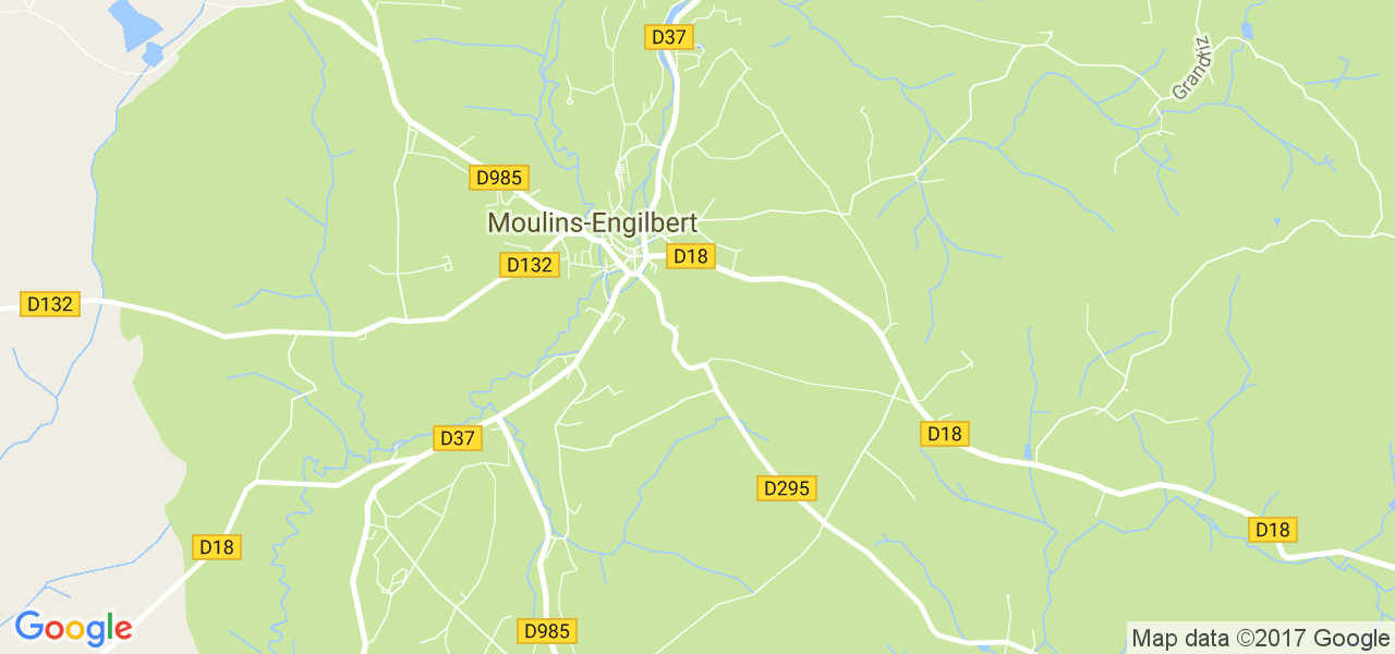 map de la ville de Moulins-Engilbert