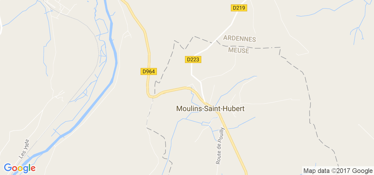 map de la ville de Moulins-Saint-Hubert