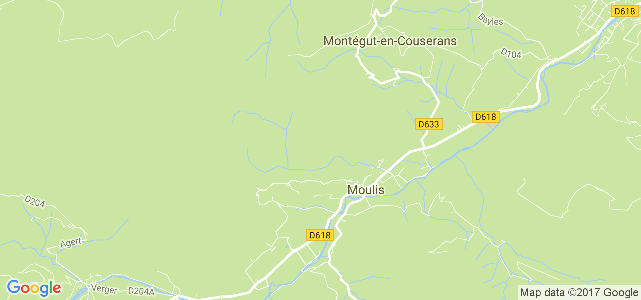 map de la ville de Moulis