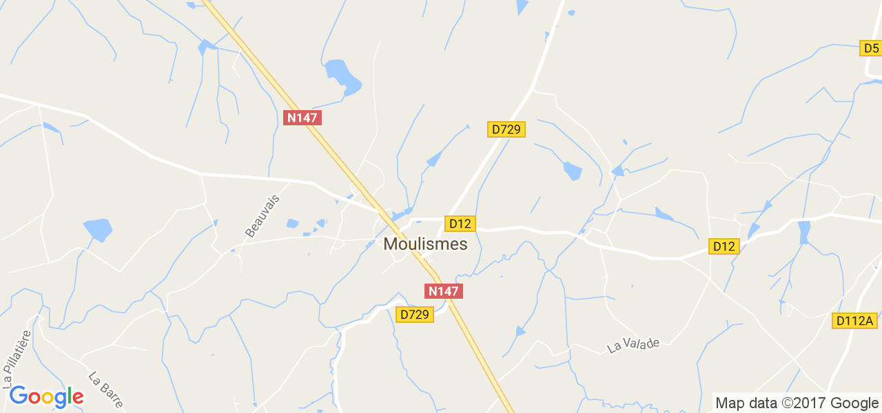 map de la ville de Moulismes